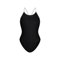 Racerback Swimsuit High Cut - Black