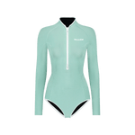 Horizonia Yulex® Springsuit Wetsuit ― Aquamarine - WALLIEN