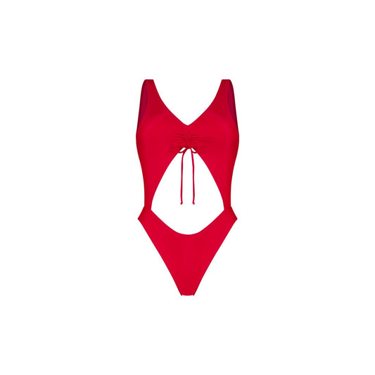 Swimsuit Cut Out - Dripping Red - WALLIEN